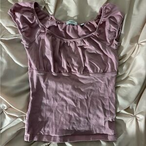 Aritzia Dusty Pink Ruffled Blouse